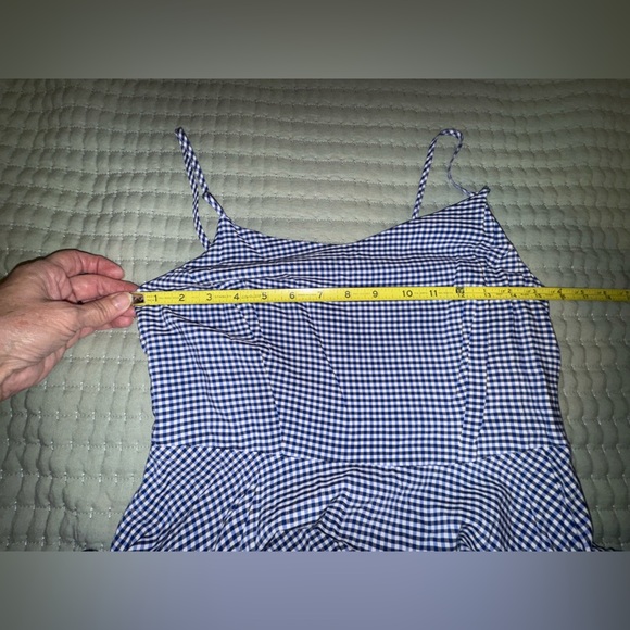 Old Navy Blue Gingham cami Women's swing Dress. Size Medium. EUC - Picture 6 of 12